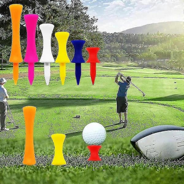 50 st golftees Step Down Plast Okrossbara Återanvändbara Bulk Professionell Höjd Blue 70mm