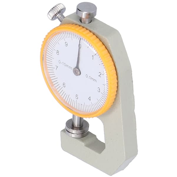 Tykkelsesmåler Tester Dial Flat Head Vegetabilsk Garvet Lær DIY Måleverktøy 0-10mm