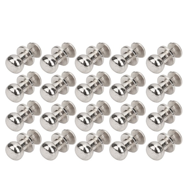 20ST 9 x 8 mm gør-det-selv kobbernitter med rundt hoved Nippel Nagelpose Sko Tilbehør til læder Sølv 9 x 8 mm