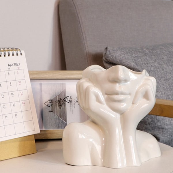 Keramisk vas Ornament Kroppskonst Personlig hydroponisk vas Vardagsrum Blomsterarrangemang Vas