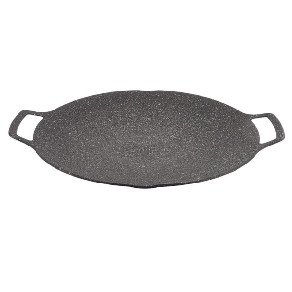 Koreansk BBQ-tallrik Barbecue Grill Non Stick Cirkulär Stekpanna för Hem Utomhusspis Universal Typ 33cm