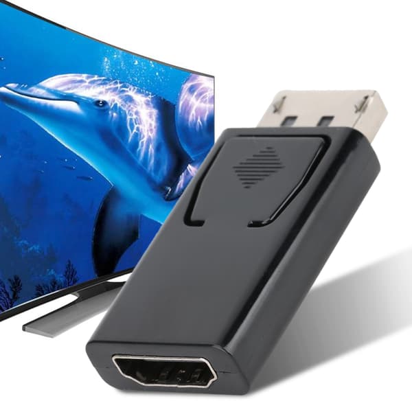 DP-uros HDMI-naaras -sovitin PC-kannettavan HDTV:lle, musta DisplayPort-liitäntä
