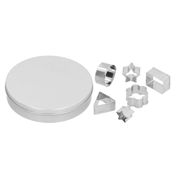 24 stk geometriske kakeformer i rustfritt stål DIY Cookie Cutters Set for Bakverk Deig Leire
