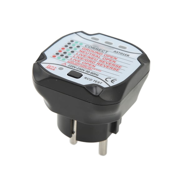 Stikkontakt Tester Præcis detektion Hurtig respons Stikkontakt Detektor EU-stik 220V-250V