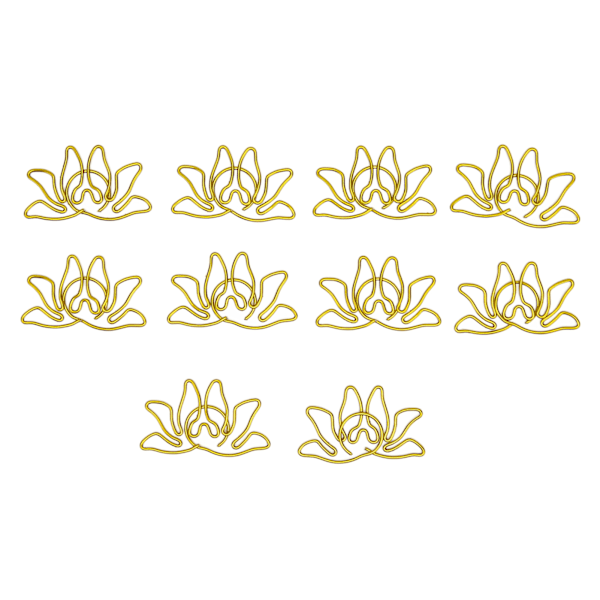 100 stk. Formede Papirclips Blomsterform Metal Bærbare Kontorclips til Filklassificering Dokumentorganisering
