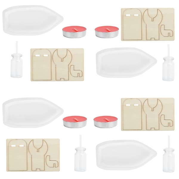 4 set Steam Boat Science Kit Ljusdriven DIY Fysik Utrustning Experiment Inlärningsleksak