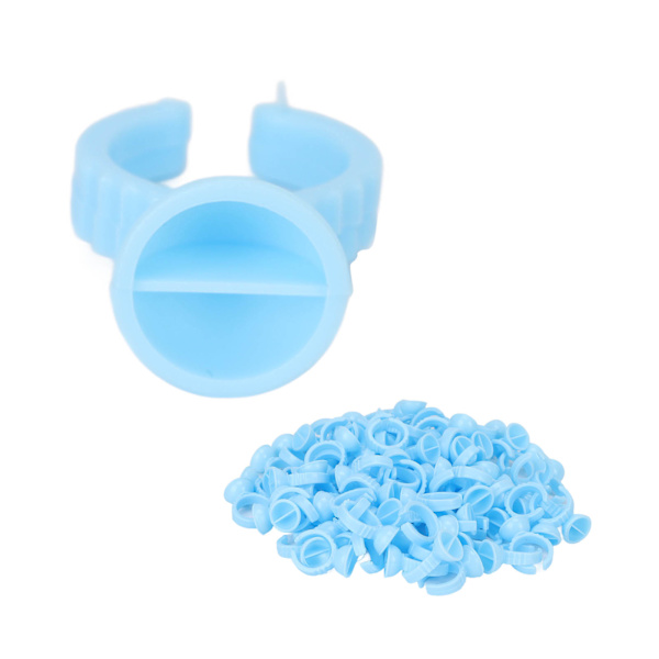 100 stk Blomster Limringer Engangs Vipper Lim Kopper Tilbehørsholder for Vipper Forlengelse