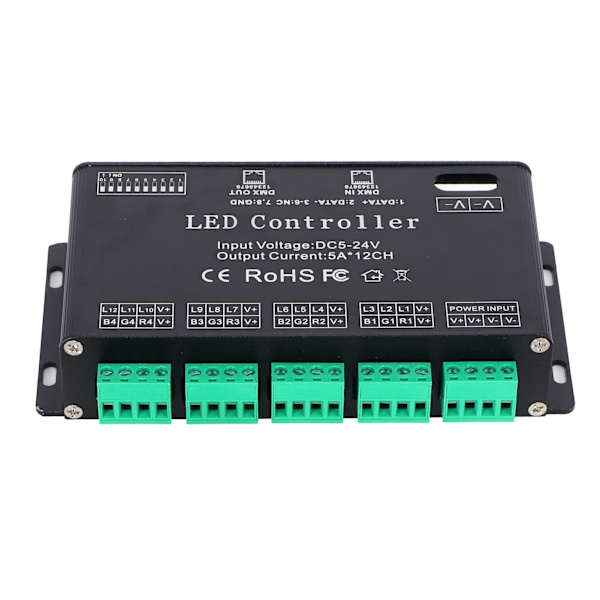 12-kanavainen DMX-vakiodekooderi RGB LED-valonauhan ohjain DMX512-dekooderi DC5-24V
