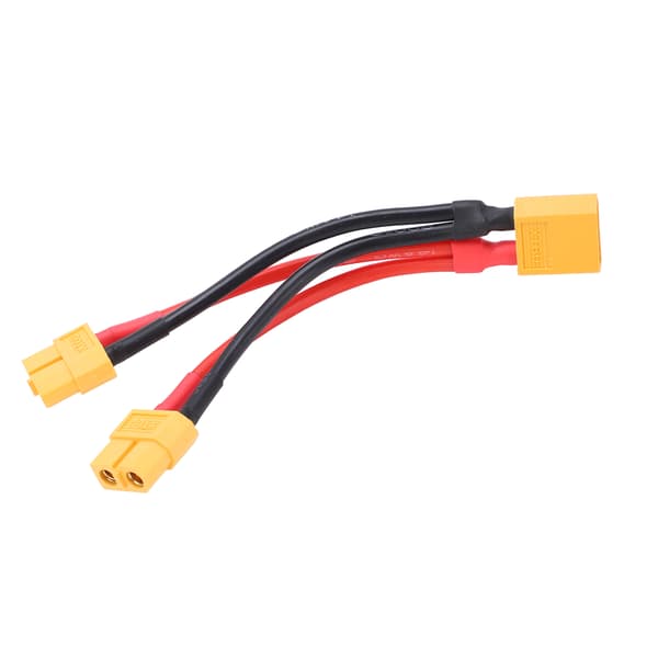 XT60 Parallel Batteristik Kabel Dobbelt Forlænger Y splitter 1 han til 2 hun silikoneledning Kompatibel med RC-batterier