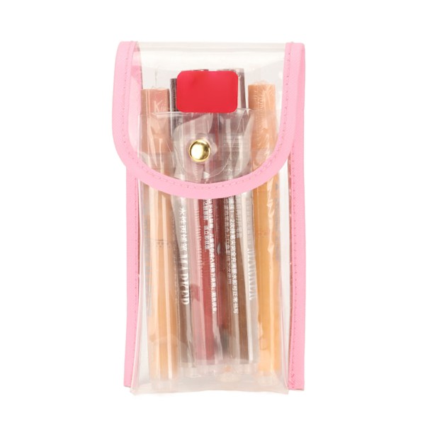6 Farger Akryl Markør Vanntett Hurtigtørkende Akrylmaling Penner med Pennveske For DIY Scrapbooks Gaver Hudfargeserie