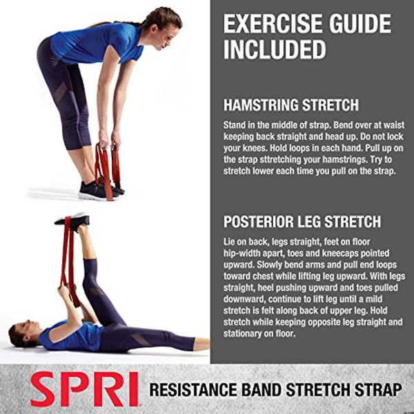 Stretchrem med öglahandtag - Resistance Band Elastisk Stretching-rem Hand/för träning