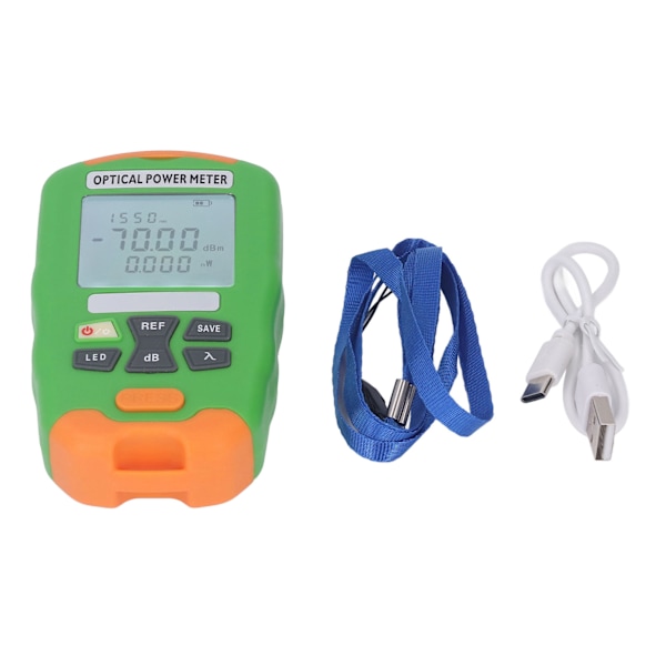 Optisk fibermåler Oppladbart optisk kabeltester ‑70~+10dbm for vedlikehold