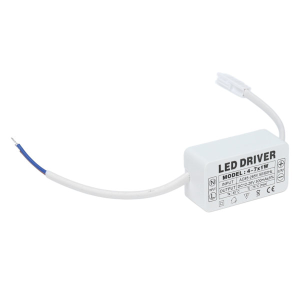 4‑7X1W LED-drivrutin konstant ström 300mA Ingång AC85‑265V Utgång DC12‑26V Strömförsörjningstransformator