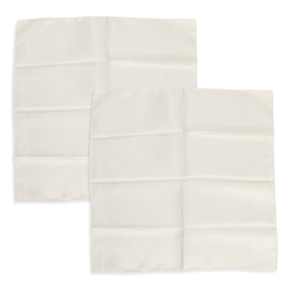 24 stk. Firkantede Satin Servietter 17x17 tommer Bløde Skinnende Delikate Bordservietter til Bryllupper Fester Ceremonier Hvid