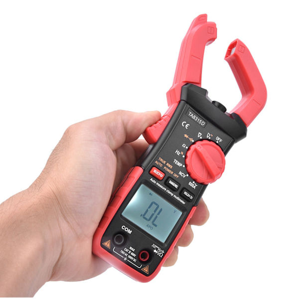 TA8315D Multifunktionell digital handhållen skärmklämma Multimeter AC DC Spänningsströmmätare