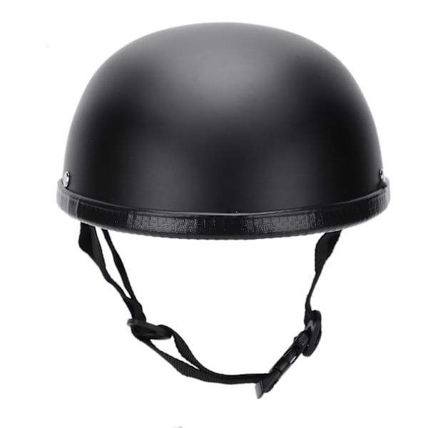 Motorcykel Lav Profil Halvmaske Hjelm Skull Cap Mat Sort (XL)