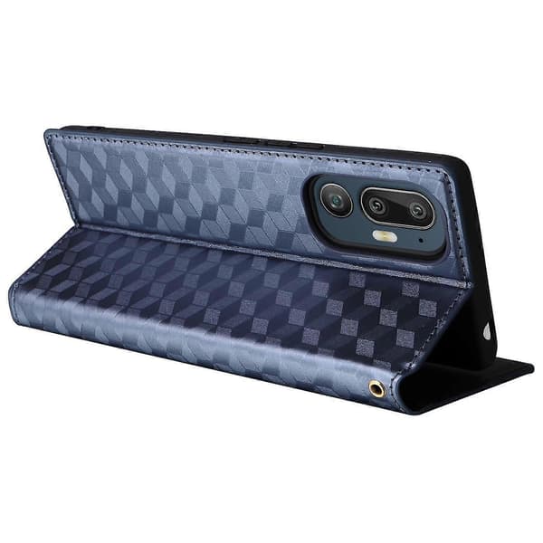 Telefonskal för HTC U24 Pro 5G Läderfodral Blue HTC U24 Pro 5G