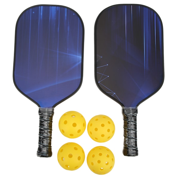 Pickleball Paddel Glass Fiber PP Kjerne Pickleball Racketsett med 4 Baller for Sports Trening