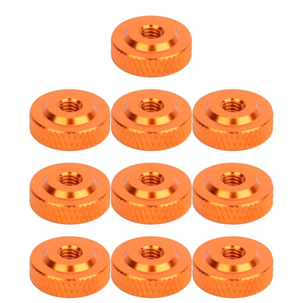10 kpl/setti M4x14x5 Käsin kiristettävät mutterit Alumiiniseos Ruuvit Kiinnikkeet Oranssit
