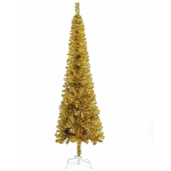 Smalt gyldent juletræ 150 cm