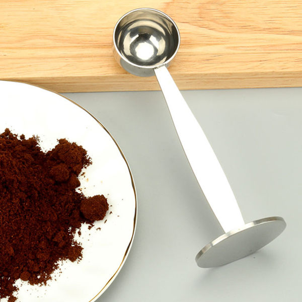 2 i 1 kaffesked Espresso Tamper och kaffemätsked Dual Purpose kaffesked