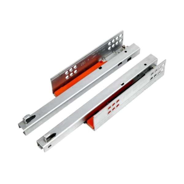 Soft-closing Undermount Drawer Slides Compatible with Cabinets - Metal Hardware with Minimalist Design Length 25cm