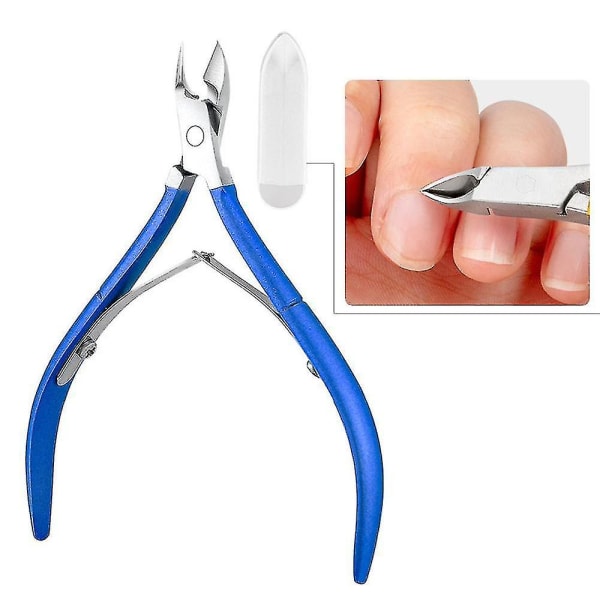 Rostfritt stål falska nagelspetsar Clipper trimmer med nagelbandsskjutare, set för salong hem nail art manikyr