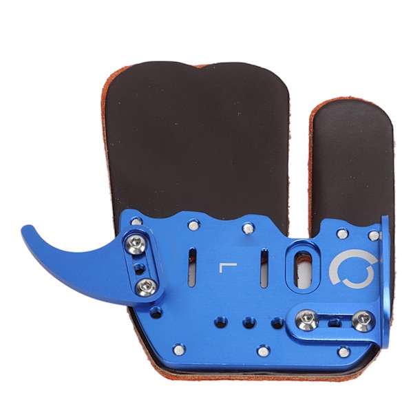 Rustik Läder Pilbågsfingertab Höger Hand Pilbågsfingerskydd för Skytteövningsutrustning L Passar 20‑21CM Handflata till Mittfingertopp