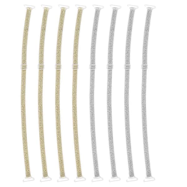 【NX】Elastiske justerbare bh-stropper Skridsikre stroppeklemmer 4 par