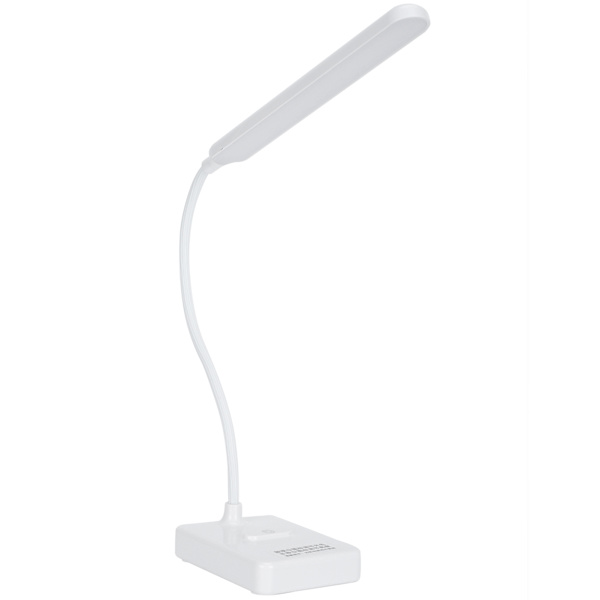 LED Øjenbeskyttelseslampe Bøjelig USB Opladning Tre Gear Bordlampe Kontor Hjem Hvid 1901