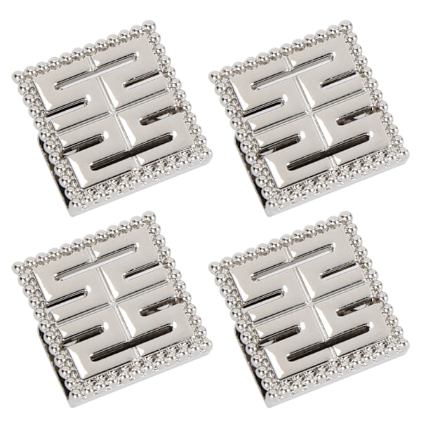 4 Set Metall Dekorativt Spänne Karaktär Läderartiklar Bagage Jeans DIY Tillbehör Silver B01-51-52065