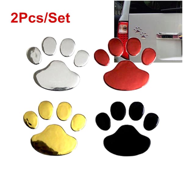 st 3D Djur Hund Tass Avtryck Bildekaler Cool Design Dekal Set[NX]
