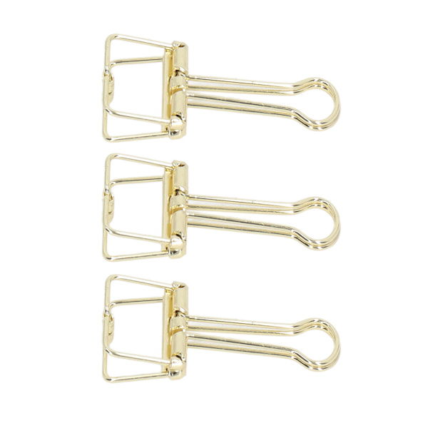 80 stk. hule clips 1,8 cm robuste metalclips med stærk klemning til papir, til hjemmekontor, studiebrug, guld