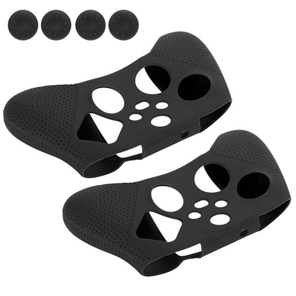 2 stk Antislipp silikon spillkonsoll beskyttelse Gamepad Håndtak for Xbox Series S X (svart)