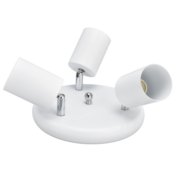 GU10 takspotlightholder 3-hode roterende lampefotarmatur for soverom spisestue kjøpesenter 85‑265VWhite