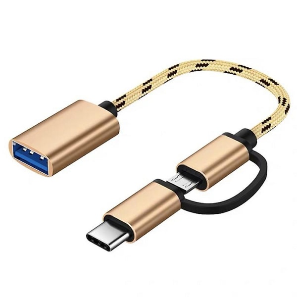 2 i 1 Type-c Otg Adapter Kabel för Samsung S10 S10 Xiaomi Mi 9 Android Macbook Mouse Gamepad Tablet PC Typ C Otg USB -kabel 1