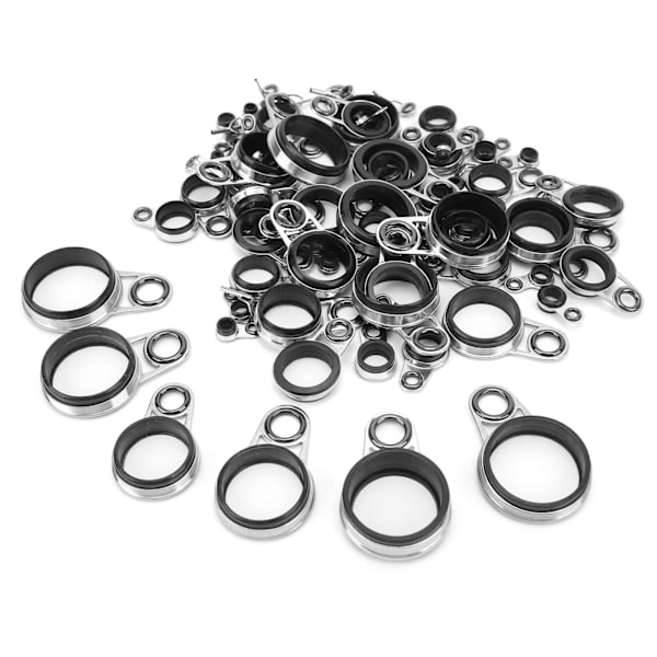 Telescopic Surf Casting Rod Guider Tip Tops Reparationssats Fiskspö Eye Line Guide Ring