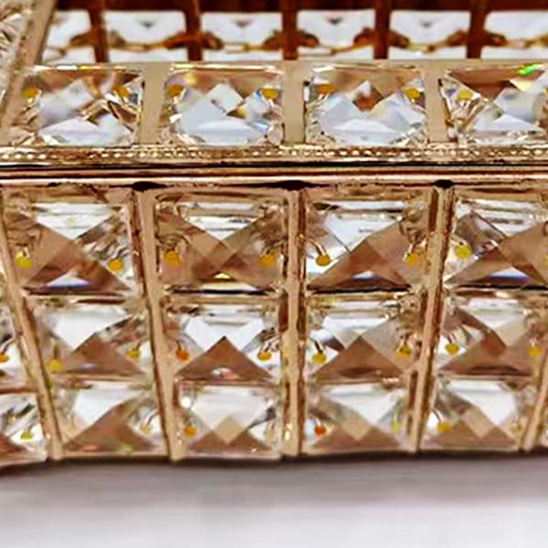 【NX】Krystaljern glitrende papirholder til kaffebar, hotel, stue