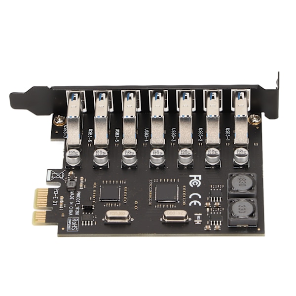 Adapterkort PCIE till USB 3.0 7 portar 5Gbps snabb överföringshastighet USB-modul expansionskort 5V