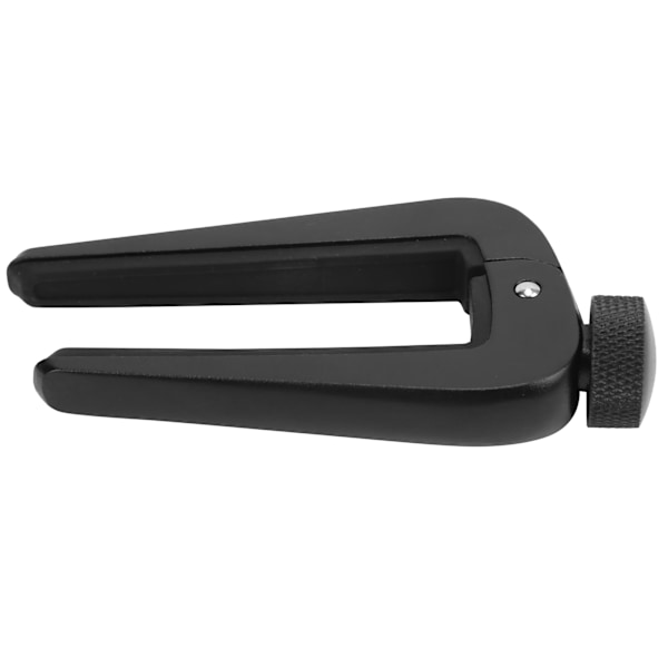 Zinklegering Akustisk Gitarr Capo Professional Justerbar Silikon Clamp Mun för bas Ukulele Violin Svart