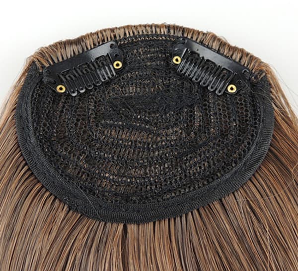 Fringe Clip In On Bangs Raka hårförlängninga[NX] Light Brown