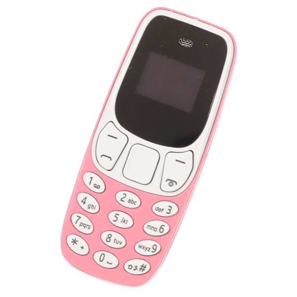 Maailman pienin puhelin Hands Free Bluetooth-soitin Dual SIM-kortti Lukitsematon GSM 2 in 1 Mini-matkapuhelin Pinkki