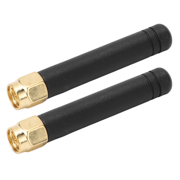2 stk WIFI-antenne SMA innvendig nål hann 315MHz 3DBI Vanntett 50W 360° Roterbar Ledningsantenne Rett hode