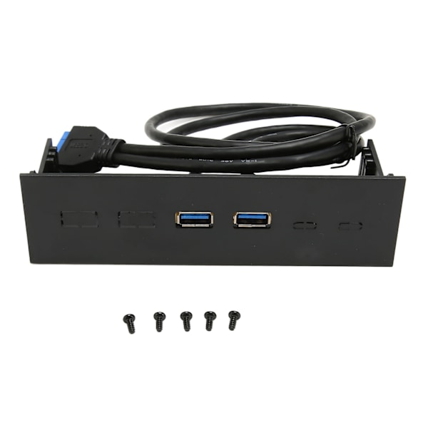 5,25-tommer frontpanel 2-ports USB-port Optisk enhed Frontpanel USB 3.0 til 19-bens metal optisk enhedsskuffe til PC Computerkabinet