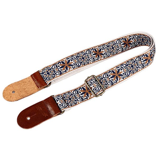Brodert ukulele-rem Etnisk stil Justerbar lengde Nylon-lær Komfortabel passform Ukulele-skulderrem Style 1