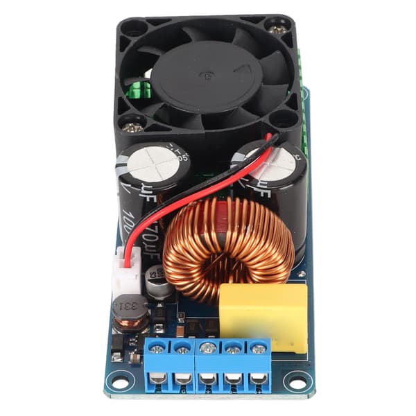 【NX】IRS2092S effektforstærkerkort 500W monokanal D HiFi effektforstærkerkort med køleventilator til DIY lydsystem