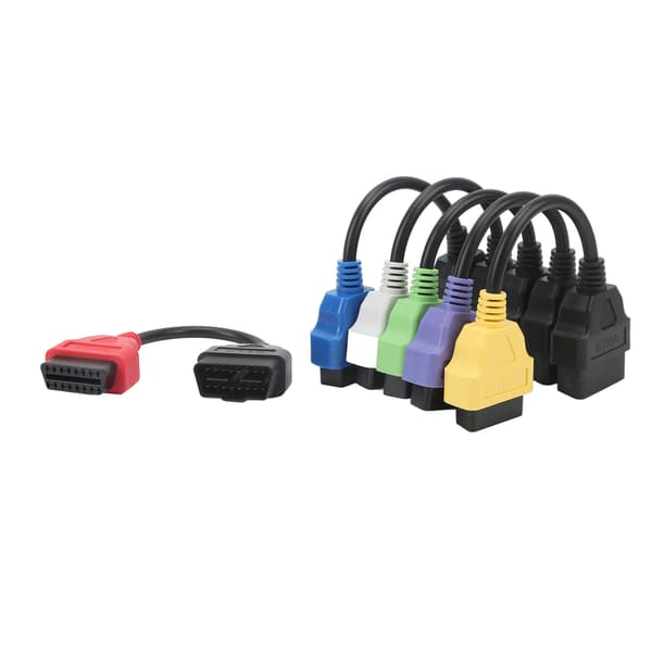 【NX】6 stk. OBD2-kabeladapter Professionel diagnostisk scannerkabeludskiftning til Fiat