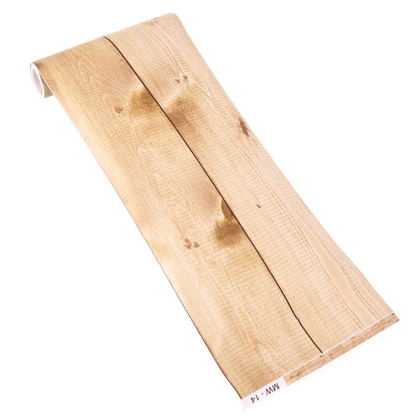 Wood Grain Wall Sticker Vattentät nordisk självhäftande dekal för köksbadrumstrappor