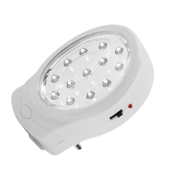 13 LED oppladbart hjemmenødlys automatisk strømbruddslampe (US-plugg)