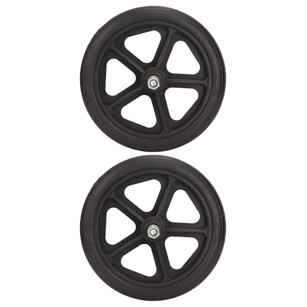 2 stk. Rullestolshjul 7in Gummi Lav Støj Walker Caster Reservedel til Rollator